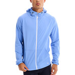 Kenny Solid Breathable Light Weight Zip Hoodie // Blue (M)