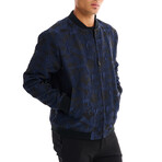 Gavin Pegasus Print Bomber with Matching Face Mask // Navy (L)