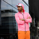 Kenny Solid Breathable Light Weight Zip Hoodie // Pink (L)