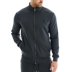 Parker Solid Mock Neck Jacket // Gray (XS)