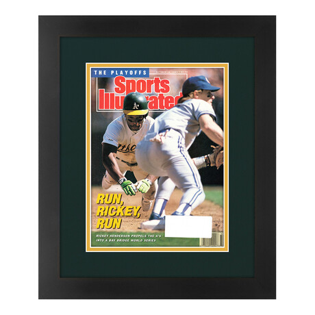 Rickey Henderson // Matted + Framed Sports Illustrated Magazine // October 16, 1989 Issue