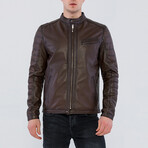 Austin Leather Jacket // Chestnut (L)