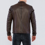 Austin Leather Jacket // Chestnut (3XL)