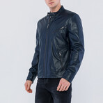 August Leather Jacket // Navy (XL)
