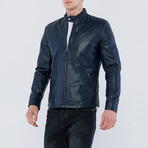 James Leather Jacket // Navy (5XL)