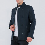 Adam Leather Jacket // Navy (XL)
