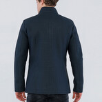 Adam Leather Jacket // Navy (4XL)