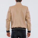 Richard Leather Jacket // Cream (M)