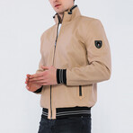 Richard Leather Jacket // Cream (M)