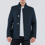 Adam Leather Jacket // Navy (3XL)
