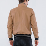 Harry Leather Jacket // Camel (2XL)