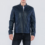 August Leather Jacket // Navy (4XL)