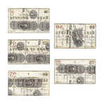 5, 10, 25, 50, 75 Cent Confederate Treasury Notes // 1863 Augusta, Georgia // Uncirculated
