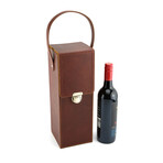 Leather Wine Bottle Carrying Case / Wine Case Large