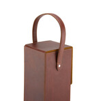 Leather Wine Bottle Carrying Case / Wine Case Large