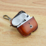 Leather Apple Airpod 3 Case Cover // Brown / CowHide Leather