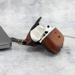 Leather Apple Airpod 3 Case Cover // Brown / CowHide Leather