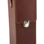 Leather Wine Bottle Carrying Case / Wine Case Large