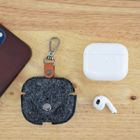 Wool Felt AirPods 3 Case with Clip