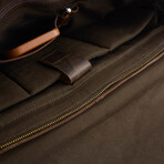 Mens Leather Laptop Bag - Dark Brown