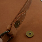 Mens Leather Laptop Bag - Tan Brown