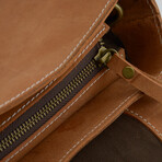 Mens Leather Laptop Bag - Tan Brown