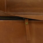 Mens Leather Laptop Bag - Tan Brown