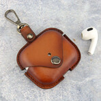 Leather Apple Airpod 3 Case Cover // Brown / CowHide Leather