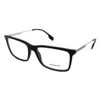 Burberry // Men's // BE2339 3001 Square Optical Glasses // Black + Clear Demo Lenses