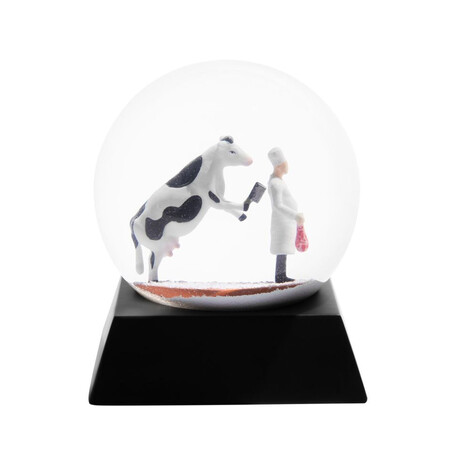 Mad Cow Snow Globe