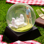 Lambs Picnic Snow Globe