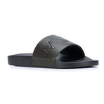 Bastien Leather Slides With Logo // Green (US: 8)