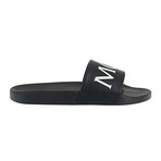 Bastien Leather Slides With Logo // Black (US: 6)