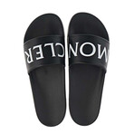 Bastien Leather Slides With Logo // Black (US: 6)