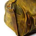 Genuine Leather Duffel Bag + Weekend Luggage Bag //  Brown