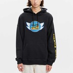 BRICKTOWN x SONIC THE HEDGEHOG // Emerald Hill Badge Hoodie // Black (X-Small)