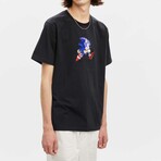 BRICKTOWN x SONIC THE HEDGEHOG // Sonic Jumping T-Shirt // Black (X-Small)