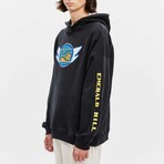 BRICKTOWN x SONIC THE HEDGEHOG // Emerald Hill Badge Hoodie // Black (X-Small)