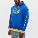 BRICKTOWN x SONIC THE HEDGEHOG // Emerald Hill Badge Hoodie // Blue (Large)