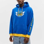 BRICKTOWN x SONIC THE HEDGEHOG // Emerald Hill Badge Hoodie // Blue (Large)