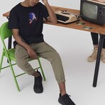 BRICKTOWN x SONIC THE HEDGEHOG // Sonic Jumping T-Shirt // Black (X-Small)