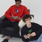 BRICKTOWN x SONIC THE HEDGEHOG // Lonely Palm Tree Sweatshirt // Black (X-Small)