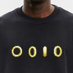 BRICKTOWN x SONIC THE HEDGEHOG // Rings Sweatshirt // Black (X-Small)