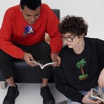 BRICKTOWN x SONIC THE HEDGEHOG // Lonely Palm Tree Sweatshirt // Black (X-Small)