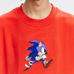 BRICKTOWN x SONIC THE HEDGEHOG // Sonic Jumping Sweatshirt // Red (X-Small)