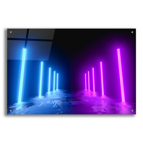 Neon Runway (12"H x 16"W x 0.13"D)