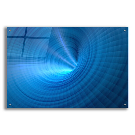 Blue Vortex (12"H x 16"W x 0.13"D)