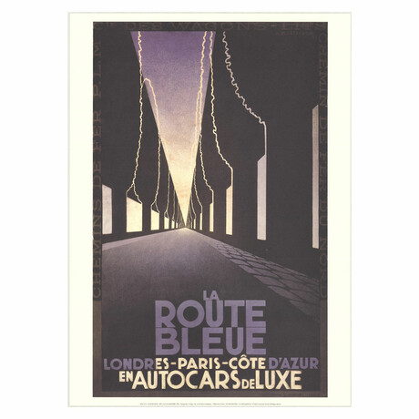 A.M. Cassandre // La Route Bleue // 1998 Offset Lithograph