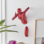 Wall Runner Sculpture // Red Metallic