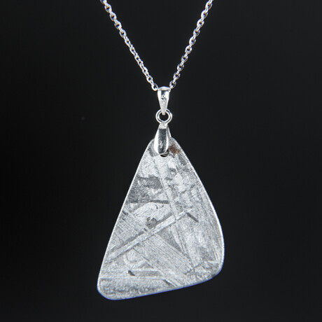 Genuine Natural Muonionalusta Meteorite Pendant with 18" Sterling Silver Chain // 7.8g